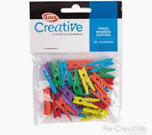 Mini pinzas de madera 30 unidades Adix